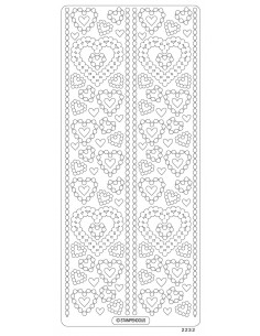 PEEL OFF'S ARGENT - MARIAGE - Coeurs 2