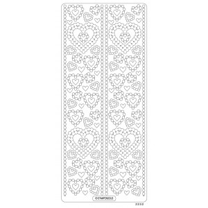 PEEL OFF'S ARGENT - MARIAGE - Coeurs
