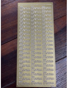 PEEL OFF'S OR - MARIAGE - Menu