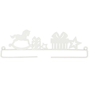 Cintre décoratif Cheval à bascule blanc - Grand format de 21 cm