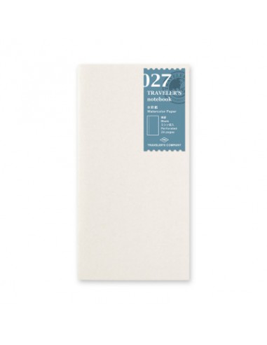 TRAVELER'S recharge 027 - carnet pages watercolor - blank perforated - 24 pages