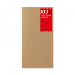 TRAVELER'S recharge 003 - carnet pages blanches - regular - 64 pages