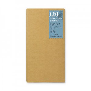 TRAVELER'S  accessoire 020 - double pochette Kraft regular