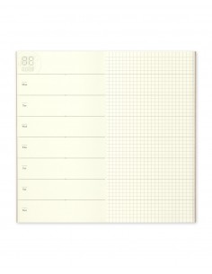 TRAVELER'S recharge 019 - agenda hebdomadaire blank / quadrillé regular 2