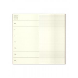 TRAVELER'S recharge 019 - agenda hebdomadaire blank / quadrillé regular