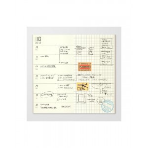 TRAVELER'S recharge 019 - agenda hebdomadaire blank / quadrillé regular