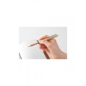 TRAVELER'S BRASS Stylo bille noir 0,5mm - laiton massif