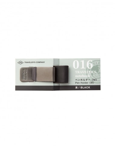 TRAVELER'S accessoire 016 - clip porte stylo M cuir Noir