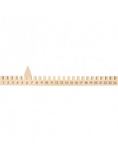 Calendrier de l'avent en bois - ARTEMIO - 49X1.8X8 CM