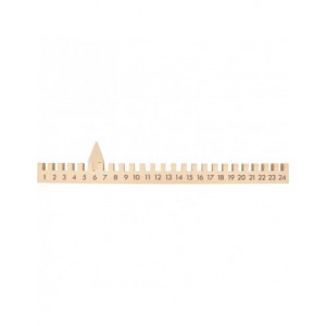 Calendrier de l'avent en bois - ARTEMIO - 49X1.8X8 CM