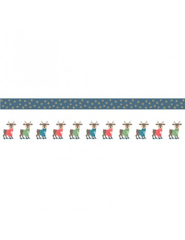 Lot de 2 Rubans adhésifs Beary Christmas mesurant 15 mm et 30 mm de largeur et 5 m de longueur