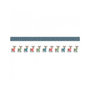 Lot de 2 Rubans adhésifs Beary Christmas mesurant 15 mm et 30 mm de largeur et 5 m de longueur