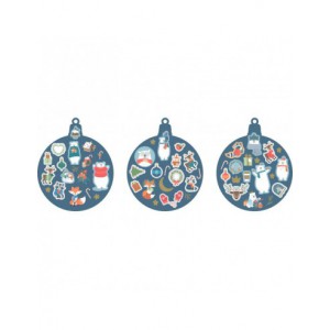 Bloc 12 feuilles de stickers de noël : Beary Christmas