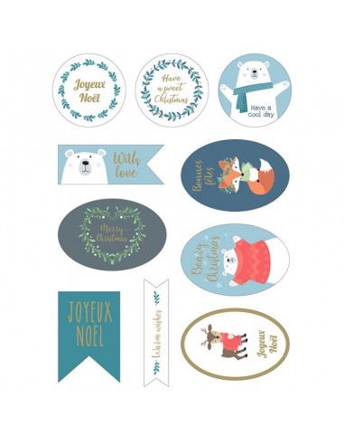 21 Autocollants XL appartenant à la collection Beary Christmas