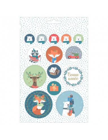 Livret de 168 autocollants appartenant à la collection Beary Christmas. Une page mesure 24 cm x 15.5 cm