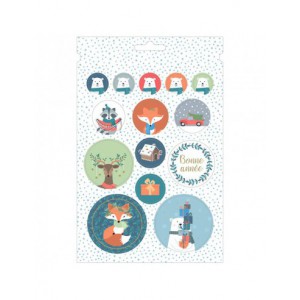 Livret de 168 autocollants appartenant à la collection Beary Christmas. Une page mesure 24 cm x 15.5 cm