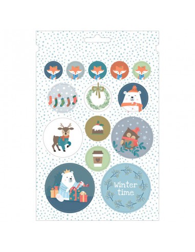 Livret de 168 autocollants appartenant à la collection Beary Christmas. Une page mesure 24 cm x 15.5 cm