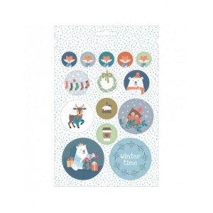 Livret de 168 autocollants appartenant à la collection Beary Christmas. Une page mesure 24 cm x 15.5 cm