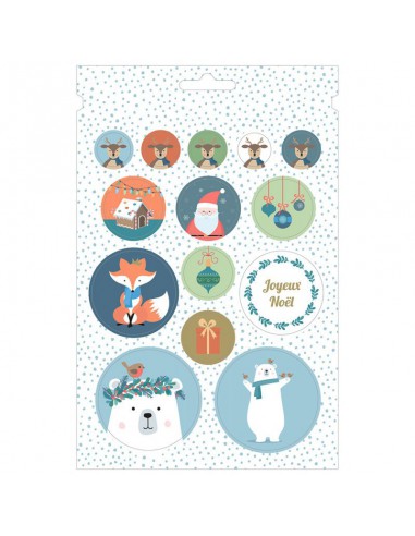 Livret de 168 autocollants appartenant à la collection Beary Christmas. Une page mesure 24 cm x 15.5 cm