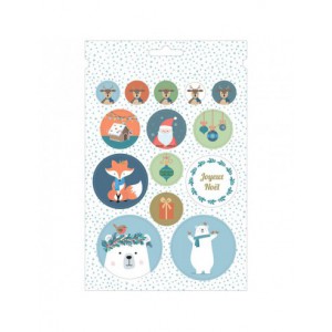 Livret de 168 autocollants appartenant à la collection Beary Christmas. Une page mesure 24 cm x 15.5 cm