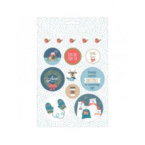 Livret de 168 autocollants appartenant à la collection Beary Christmas. Une page mesure 24 cm x 15.5 cm