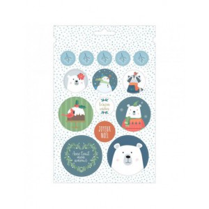Livret de 168 autocollants appartenant à la collection Beary Christmas. Une page mesure 24 cm x 15.5 cm