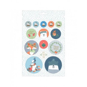Livret de 168 autocollants appartenant à la collection Beary Christmas. Une page mesure 24 cm x 15.5 cm