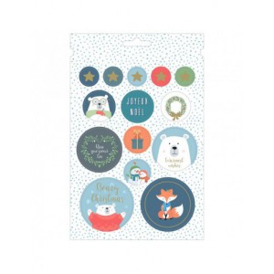Livret de 168 autocollants appartenant à la collection Beary Christmas. Une page mesure 24 cm x 15.5 cm