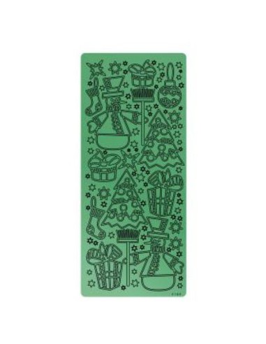 Stickers de contours Peel Off's - Sapin Cadeaux Vert