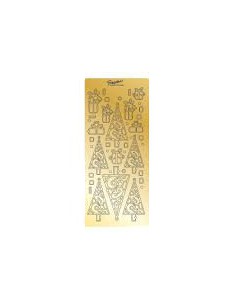 Stickers de contours Peel Off's - Sapin Arabesque Or