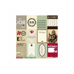 Lot de papiers doubles 30 x 30 cm - noël - 200g/m2 - kesi'art
