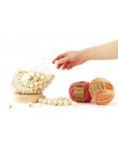 SACHET 4 PERLES DE BOIS Ø 30 mm 2