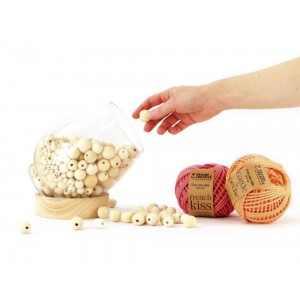 SACHET 4 PERLES DE BOIS Ø 30 mm