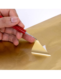 EasyPSV Permanent Brushed SISER - Vinyle autocollant metal brossé - Gold