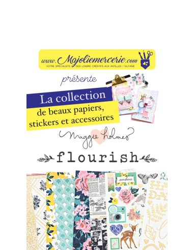 BUNDLE beaux cardstocks, stickers et accessoires : MAGGIE HOLMES - Flourish