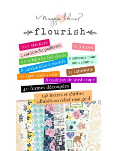 BUNDLE beaux cardstocks, stickers et accessoires : MAGGIE HOLMES - Flourish 2