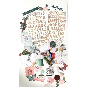 BUNDLE beaux cardstocks, stickers et accessoires : MAGGIE HOLMES - Flourish