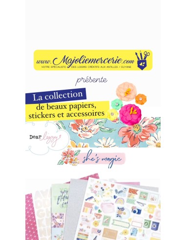 BUNDLE beaux cardstocks, stickers et accessoires : DEAR LIZZY - She's Magic