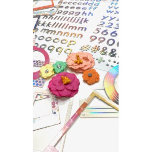 BUNDLE beaux cardstocks, stickers et accessoires : DEAR LIZZY - She's Magic