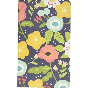Carpe Diem - carnet 24 pages lignées - format A5 - Navy floral
