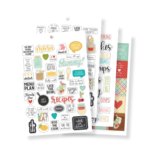 Carpe Diem 12 planches de stickers - 706 autocollants thème cuisine, courses,repas