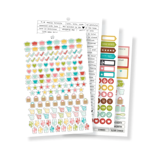 Carpe Diem 12 planches de stickers - 706 autocollants thème cuisine, courses,repas