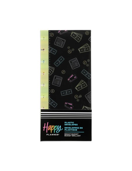 3 enveloppes en plastique - Bright Budget