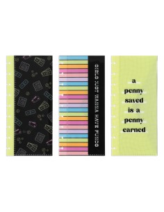 3 enveloppes en plastique - Bright Budget