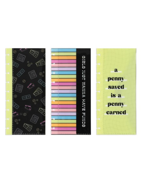 3 enveloppes en plastique - Bright Budget