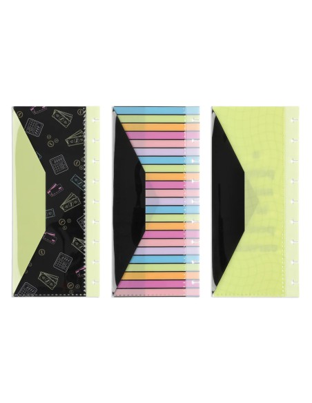 3 enveloppes en plastique - Bright Budget