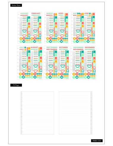 Big Happy Planner ™ - non daté - Cabana Stripe , Plans & Notes