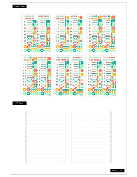 Big Happy Planner ™ - non daté - Cabana Stripe , Plans & Notes