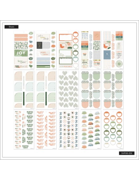 Bloc de 776 Stickers - Apricot & Sage Mom