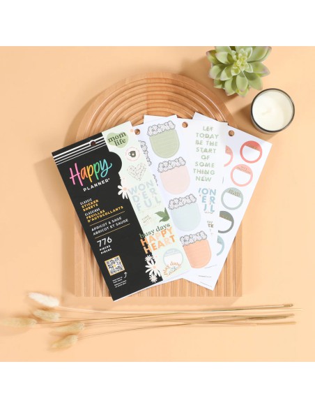 Bloc de 776 Stickers - Apricot & Sage Mom